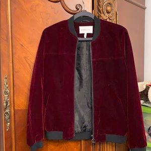 BCBG red velvet bomber jacket